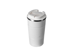 2026da-taza De Viaje De Acero Inoxidable Doble Aislamiento, Tapa Antiderrame, 510ml, Blanca