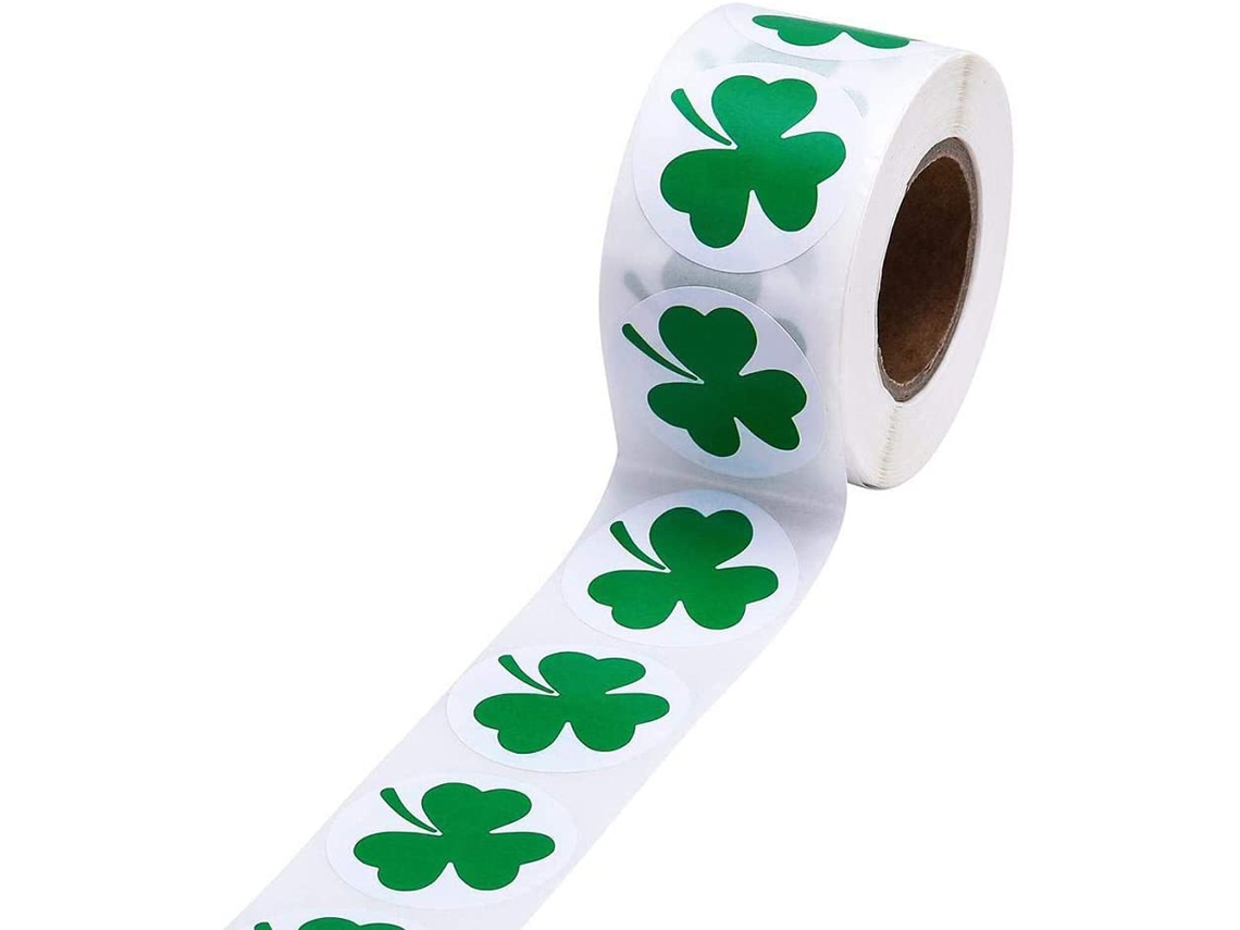 Pegatinas Autoadhesivas De Trébol Para El Día De San Patricio, 500 Unidades, 2,5 Cm, Decorativas Para Regalos, Manualidades Y Proyectos Diy.