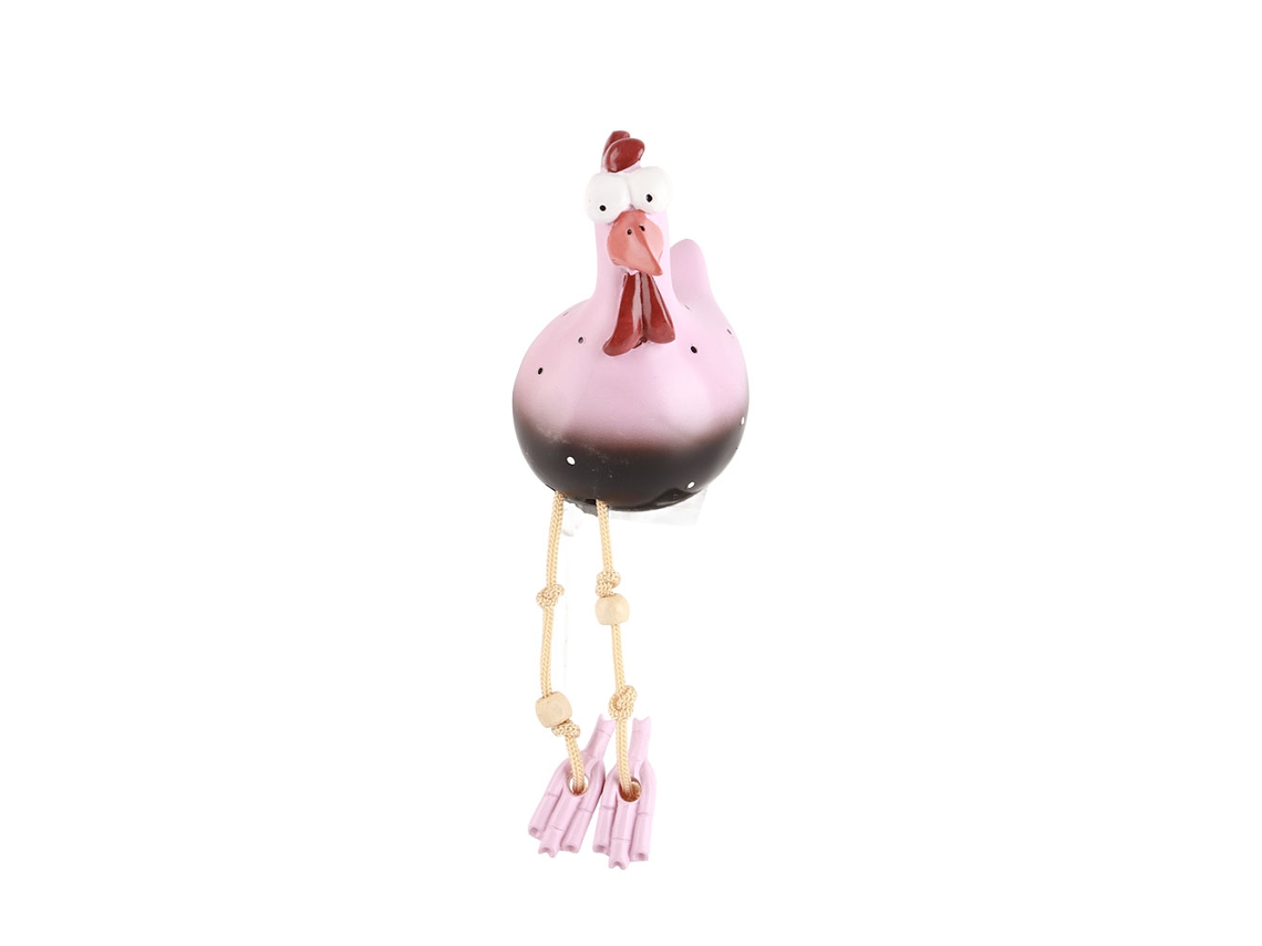 Figura Decorativa De Cerámica De Gallina Para Jardín, Adorno Animal Hecho A Mano Para El Hogar (negro)