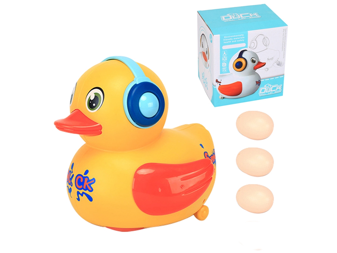 Pollo/pato De Juguete Eléctrico Que Pone Huevos Con Luces, Sonido Y Música Para Niños.