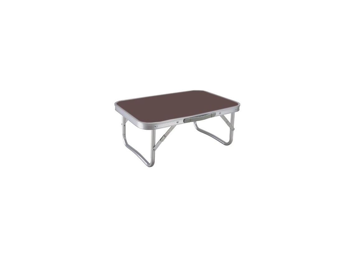 Mesa plegable de verano Marbueno de castaño para jardín y camping con asa de transporte
