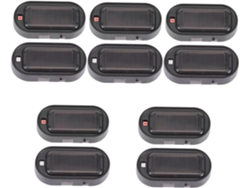 10 Luces Solares Antirrobo Para Coche, Dispositivo Decorativo Led Recargable.