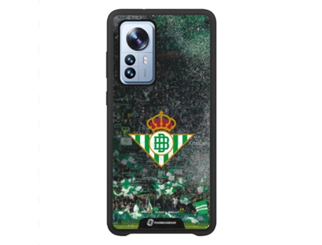 Funda Móvil Global Oficial Real Betis Fc para Xiaomi 12 Pro Global PHONECASES3D Piel Sintética Negro