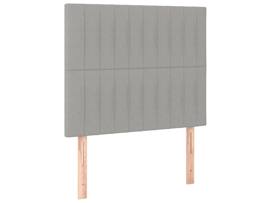 Cabecero gris claro 100x5x118/128 cm Tejido exclusivo Maison