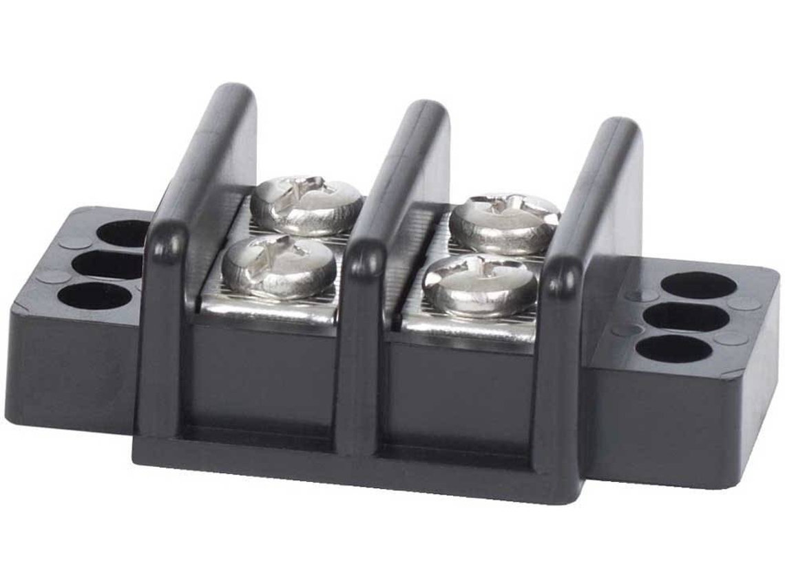 Tomada Elétrica BLUE SEA Terminal Block 30A 2 Circuit Negro