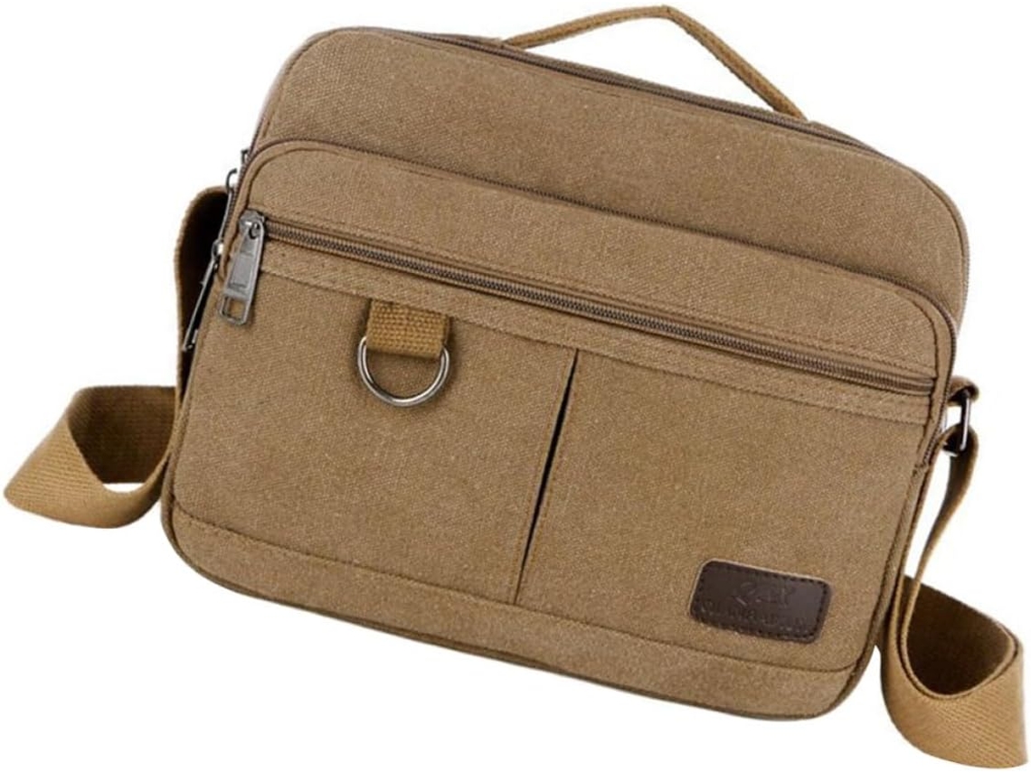 Bolsa De Ombro Masculina Em Lona, Bolsa Transversal Leve, Bolsa Prática Para Caminhadas E
