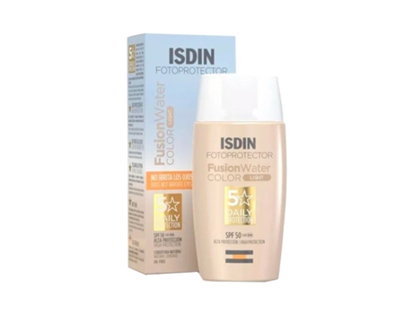 Protector Solar con Color Isdin Fusion Water Spf 50 Light 50 ml