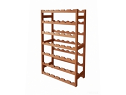 Botellero Relaxdays, 42 Botellas, Nogal, 102 X 63 X 25 Cm, Para Vino Tinto Y Blanco, Color Natural