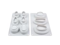 Moldes para tartas, 2 piezas, molde de silicona con forma de guijarro, jabón Chaberlu