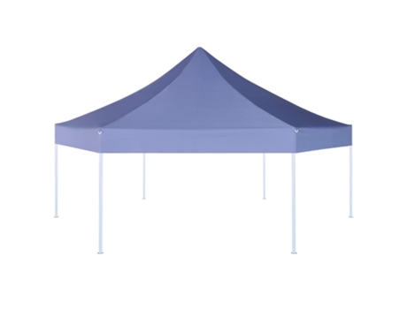 MAISON EXCLUSIVE Carpa hexagonal desplegable azul oscuro 3,6x3,1 m