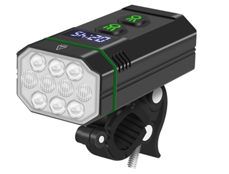 Faros de bicicleta conducción nocturna linterna de luz fuerte carga USB accesorios para montar en bicicleta de montaña al aire libre (negro) CHRONUS