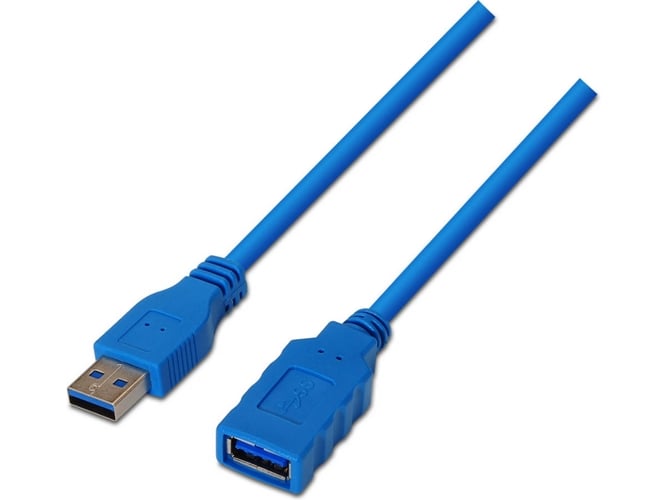 Cable USB AISENS (USB - USB - 1 m - Azul)