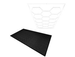 Metaplacas de polipropileno con cantos negros, plafón LED hexagonal Monstershop (120 unidades)