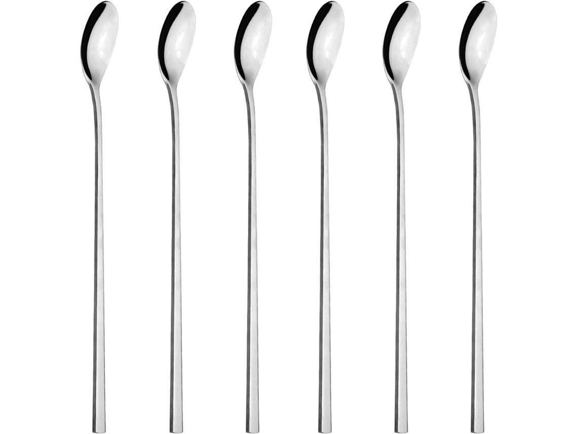 KOFIHETY largas para café y cócteles, cucharas de MacChiato de café con leche con diseño ergonómico de mango largo con cucharones de acero inoxidable, uso de l
