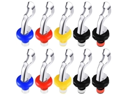 10 Tapones De Silicona Reutilizables Y Herméticos Para Botellas De Vino.