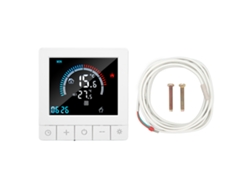 Termostato De Aquecimento De Piso Com Tela Lcd Touch Controle Inteligente Programável Ac 90‑240v 16a Cabeamento 3m