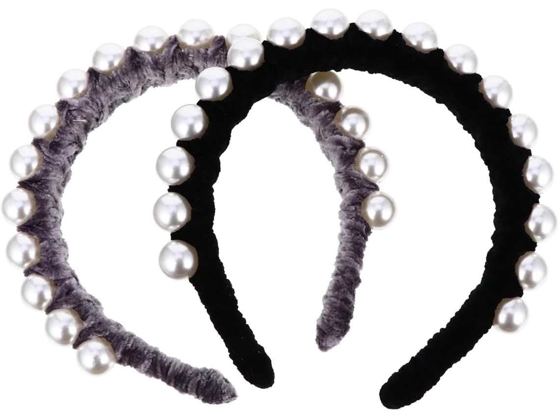 Diadema Retro De 2 Piezas Con Cuentas Para Mujer, Elegantes Accesorios Para El Cabello, Peinado Chic