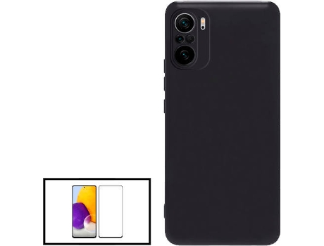 Kit Protector de Cristal Templado 5D Full Cover y Funda Silicona Liquida Xiaomi Mi 11T Pro PHONECARE Negro