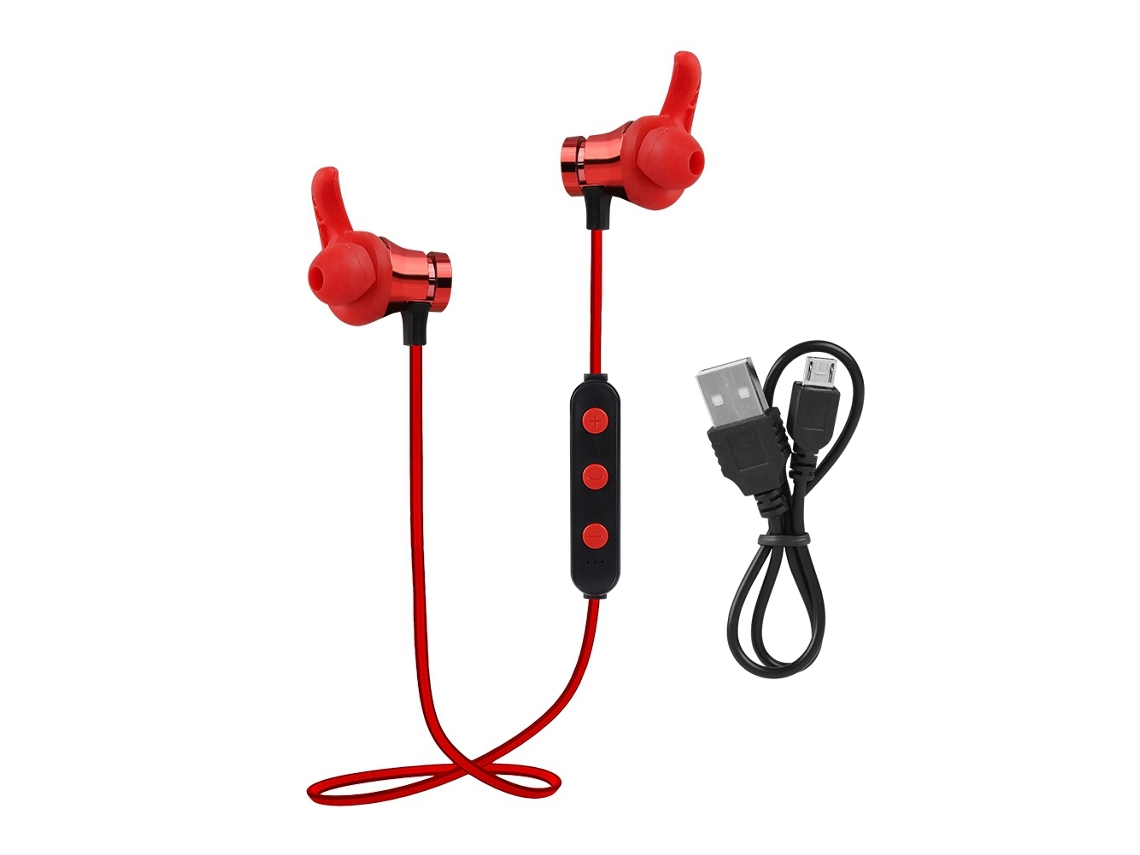 Auriculares Deportivos Inalámbricos Bluetooth 4.2 Con Tarjeta Tf Rojo