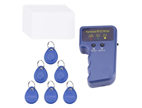 Copiadora de tarjetas de identificación RFID de mano, 125KHz, escritor, duplicador, programador, lector de código grabable EM4305, etiquetas de lla...
