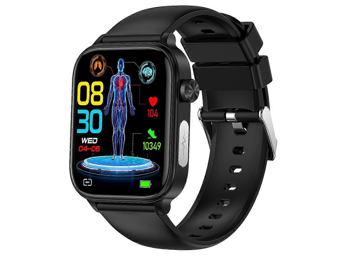 Reloj inteligente ET570 de 1,96 pulgadas con llamadas Bluetooth, monitor de frecuencia cardíaca y correa de silicona Ly Ebike