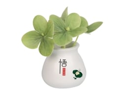 Vaso de flores artificial Rebe em resina, ideal para decoração de carro, escritório ou mesa.