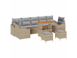 Maison Exclusive - Conjunto De Sofás De Jardín Con Cojín 10 Pcs Beige Poliratán