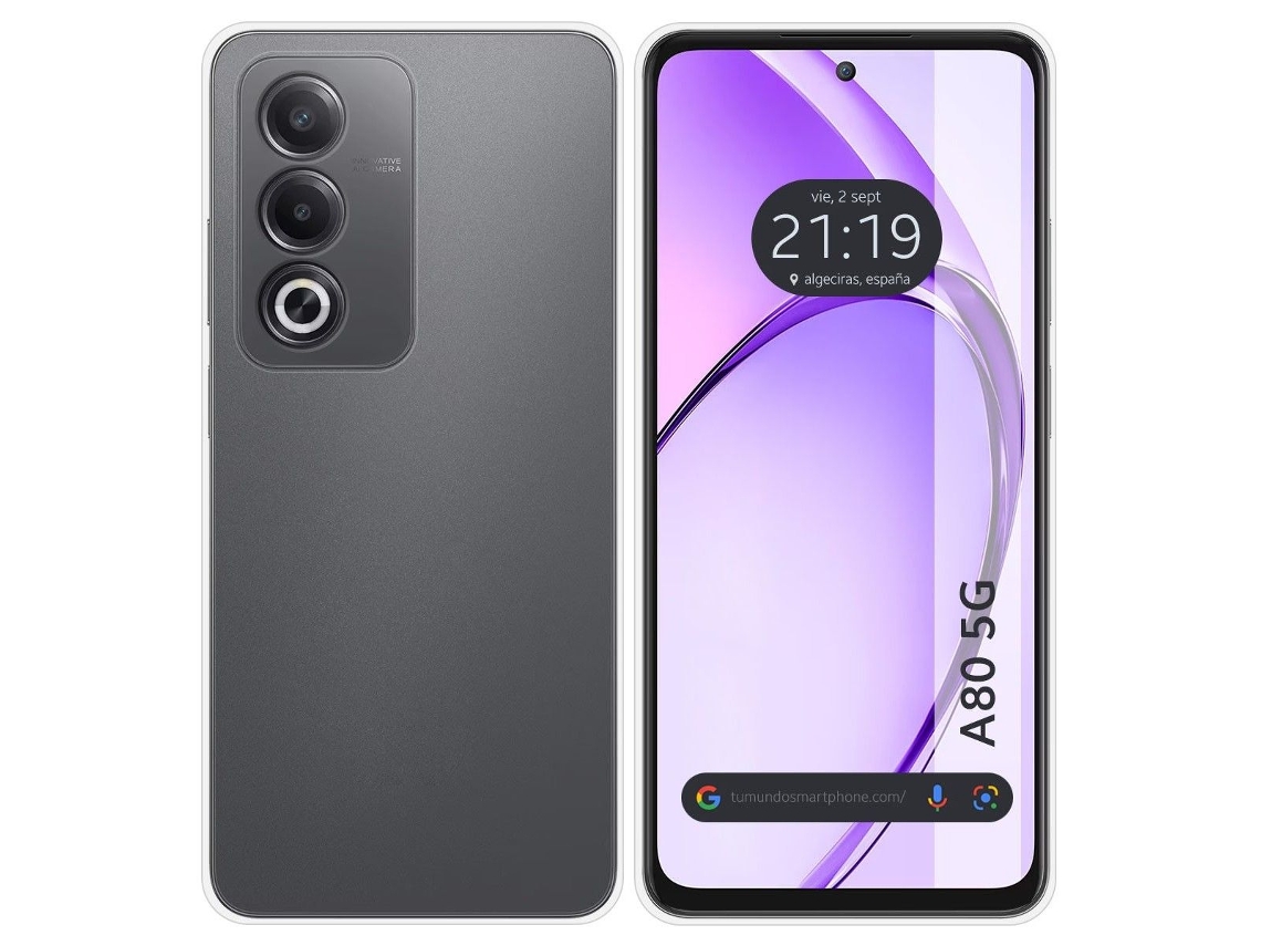Funda para Oppo A80 5G TUMUNDOSMARTPHONE Silicona Transparente