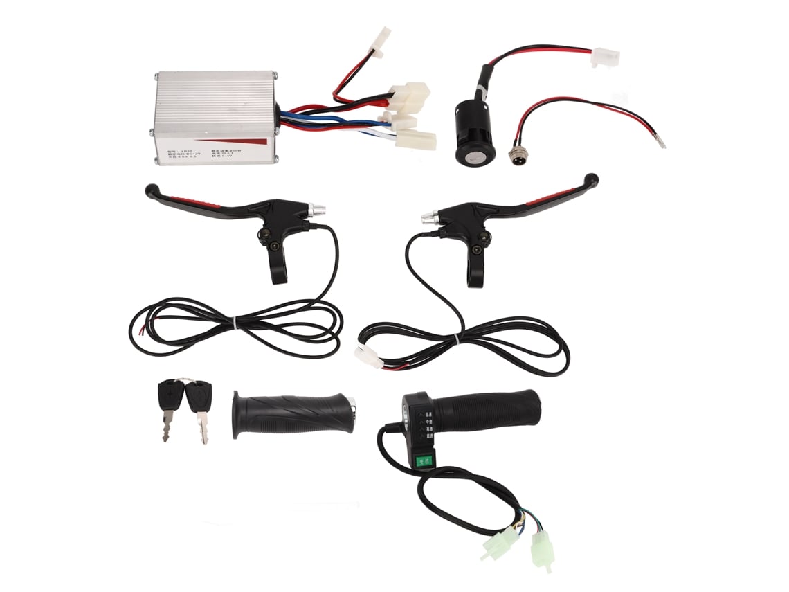 2026-controlador De Escobillas 12v 250w Con Mango De Aceleración, Palanca De Freno Y Accesorios Para Bicicleta Y Patinete Eléctrico