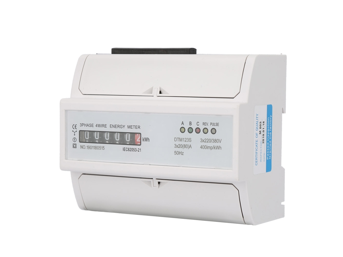 Contador De Energía Digital Trifásico 220/380v 20-80a Medidor De Kwh Eléctrico