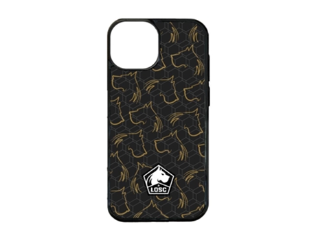 Funda Móvil Oficial Lille Fc para iPhone 15 PHONECASES3D Piel Sintética Negro
