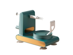 Pelador de frutas y verduras de acero inoxidable con base antideslizante, fácil de limpiar, con manivela para uso doméstico. Everley891