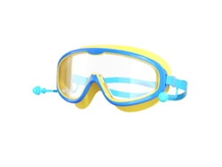 Gafas De Natación Para Niños, Montura Grande, Impermeables, Antihumo, Bonitas Para Niños Y Niñas, Azul Y Amarillo.