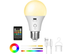 Bombilla LED recargable de 7W, 2 unidades, 3 colores, Mando ZYBLSSBB