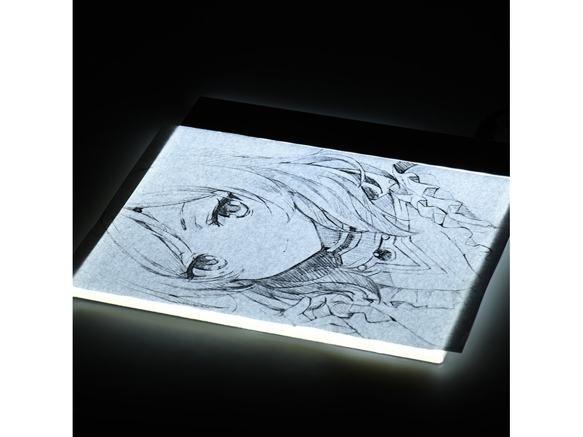 Caja de luz LED ultradelgada A5 con regulador de brillo para dibujo y calco.