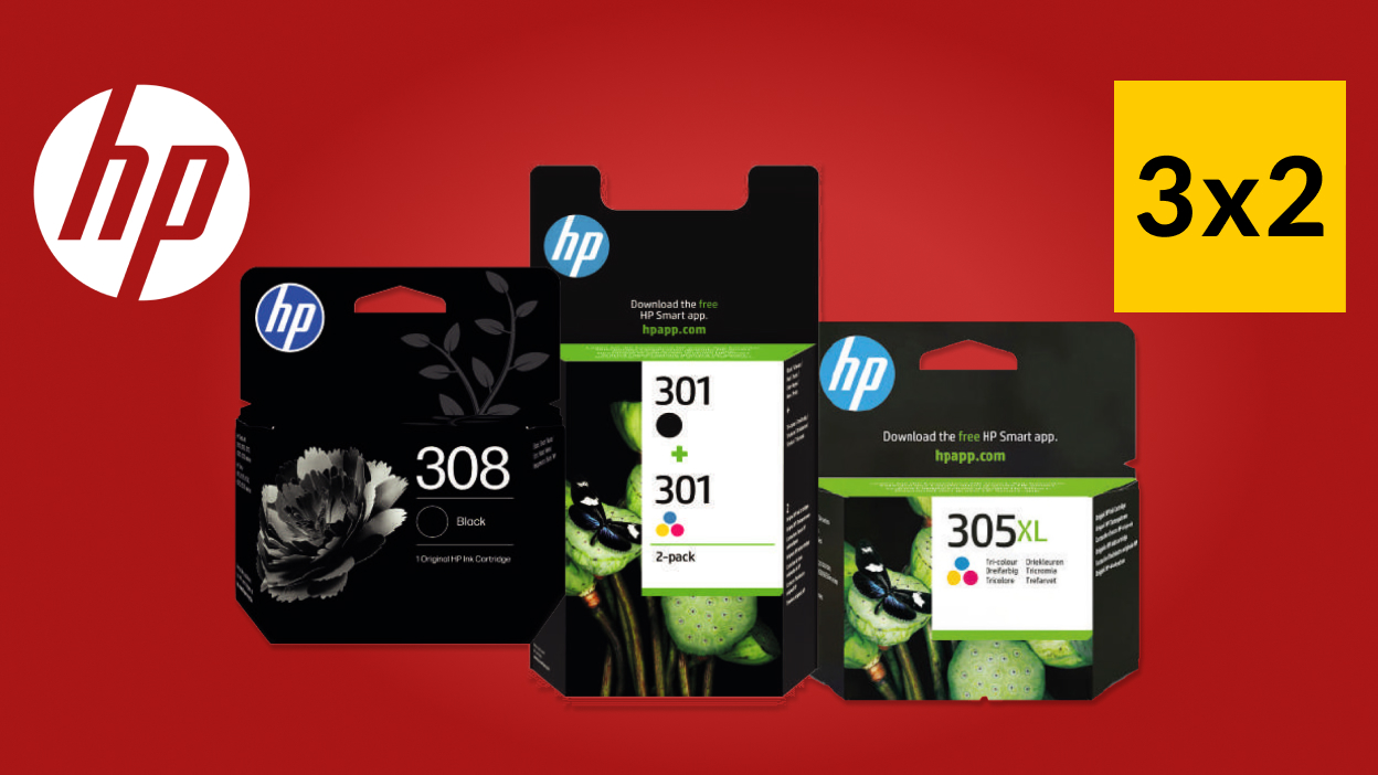 3x2 en TODOS los cartuchos de tinda HP