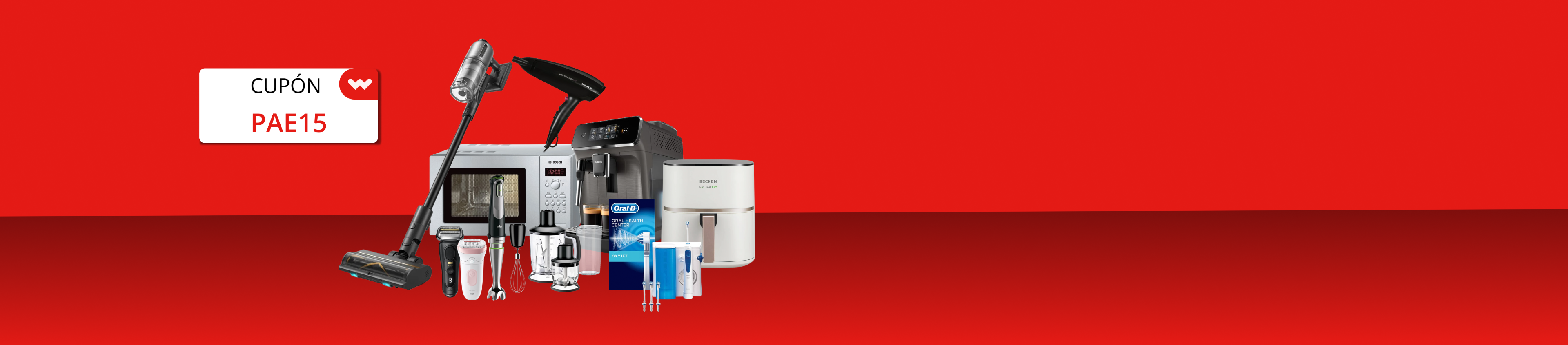 -15% en Pequeños Electrodomésticos y Cuidado Personal